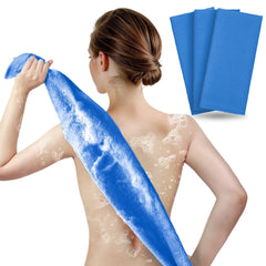 ARCH&M serviette exfoliante visage et corps bleu nuit, lot de 3 paquets, exfoliation en douceur.