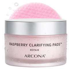 ARCONA tampons clarifiants framboise — emballage élégant facilitant une routine fraîche.