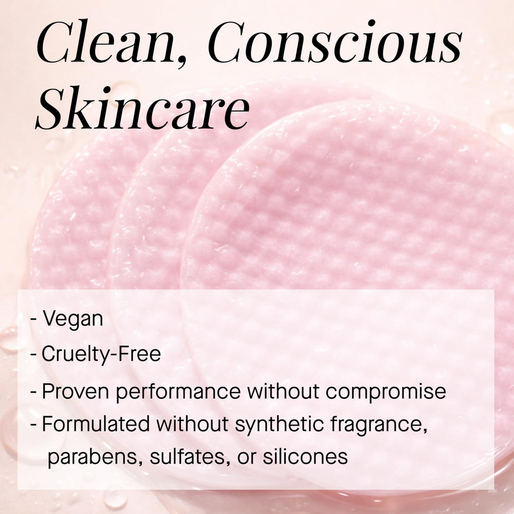 ARCONA tampons clarifiants framboise — étiquette ingrédients visibles pour une routine sûre.