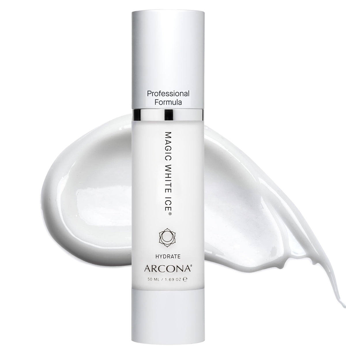 ARCONA Magic White Ice – Bouteille du gel léger sans huile pour une hydratation délicate.