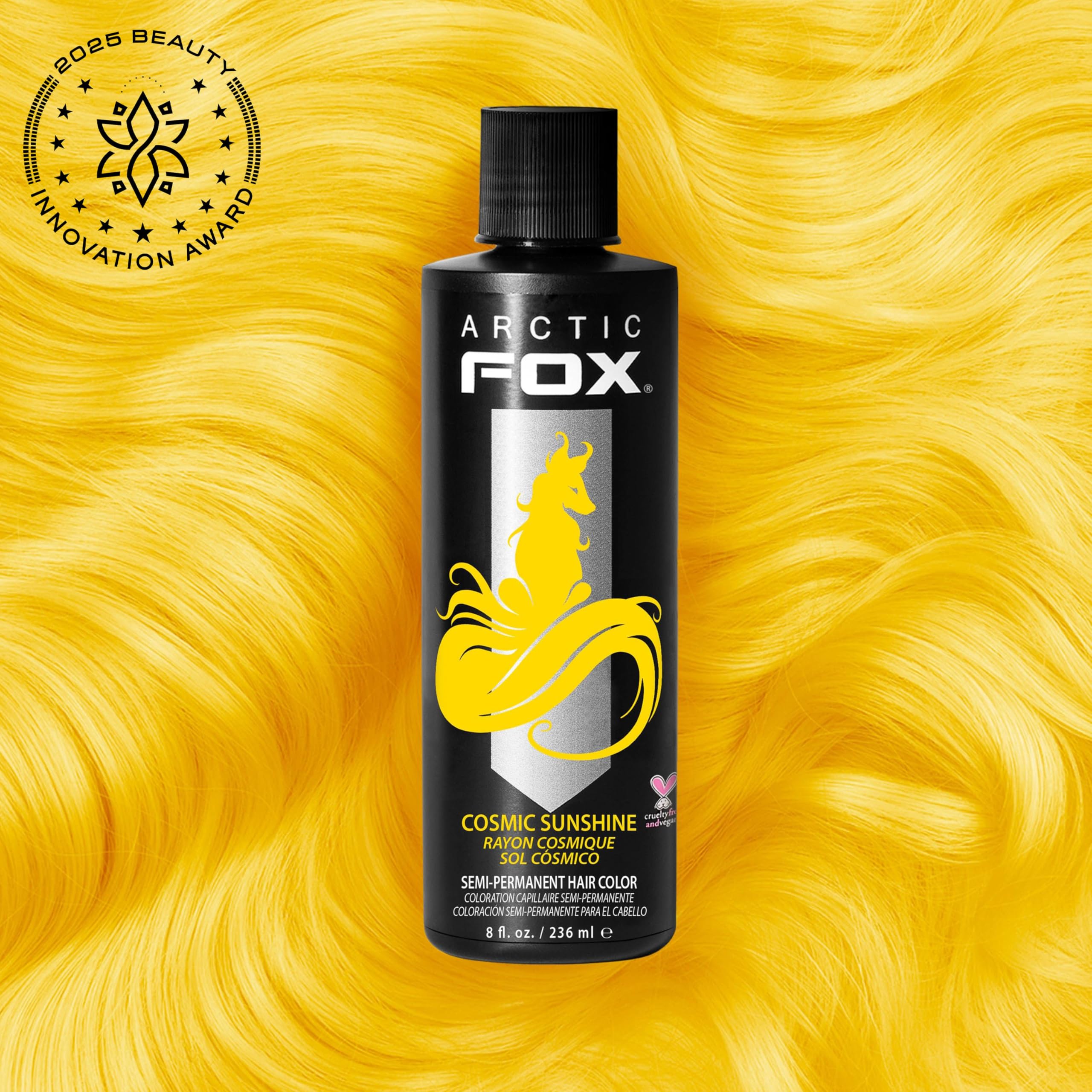 ARCTIC FOX Cosmic Sunshine bouteille de coloration végane et sans cruauté.