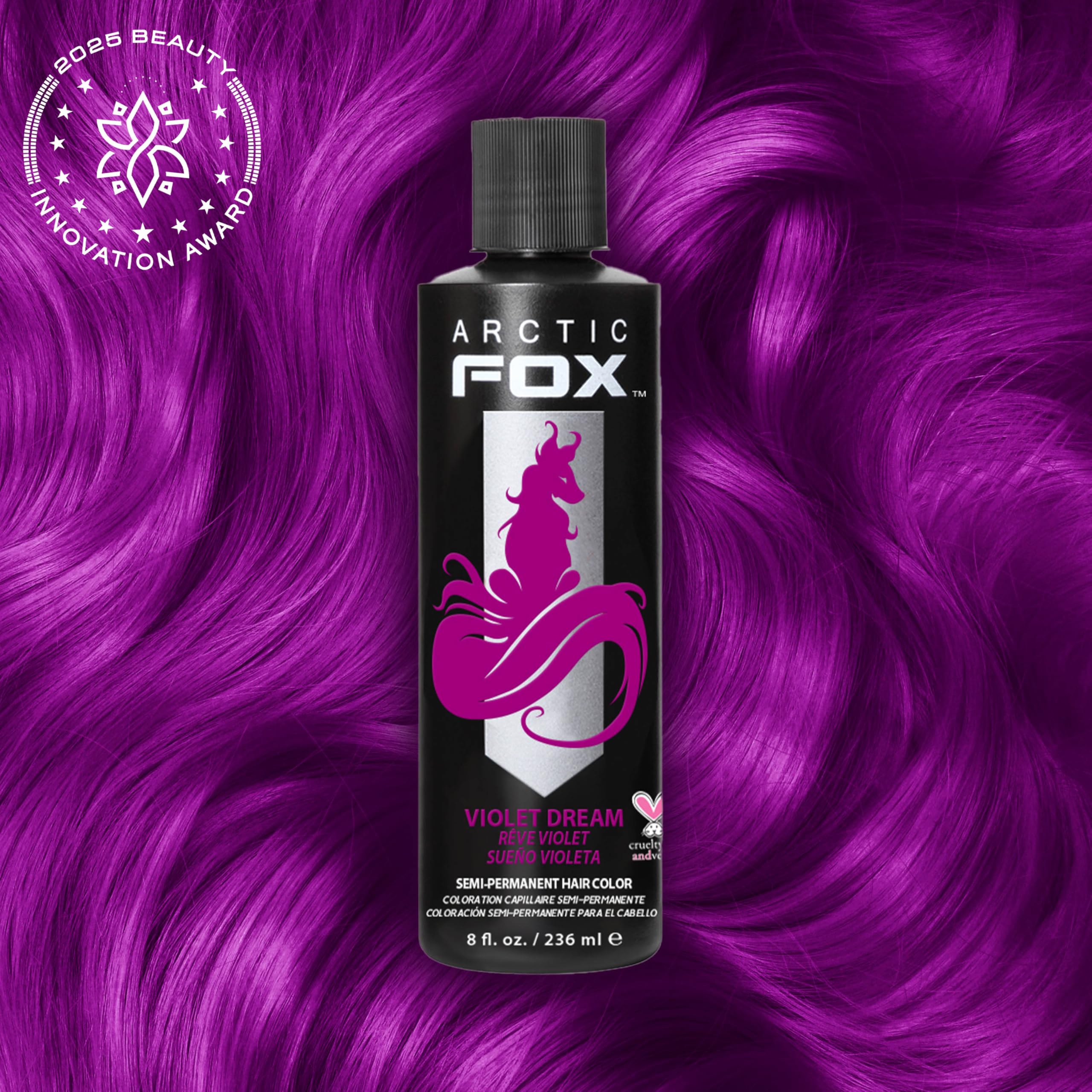 ARCTIC FOX Violet Dream — mélange avec Arctic Mist pour des nuances pastel rose ou lavande