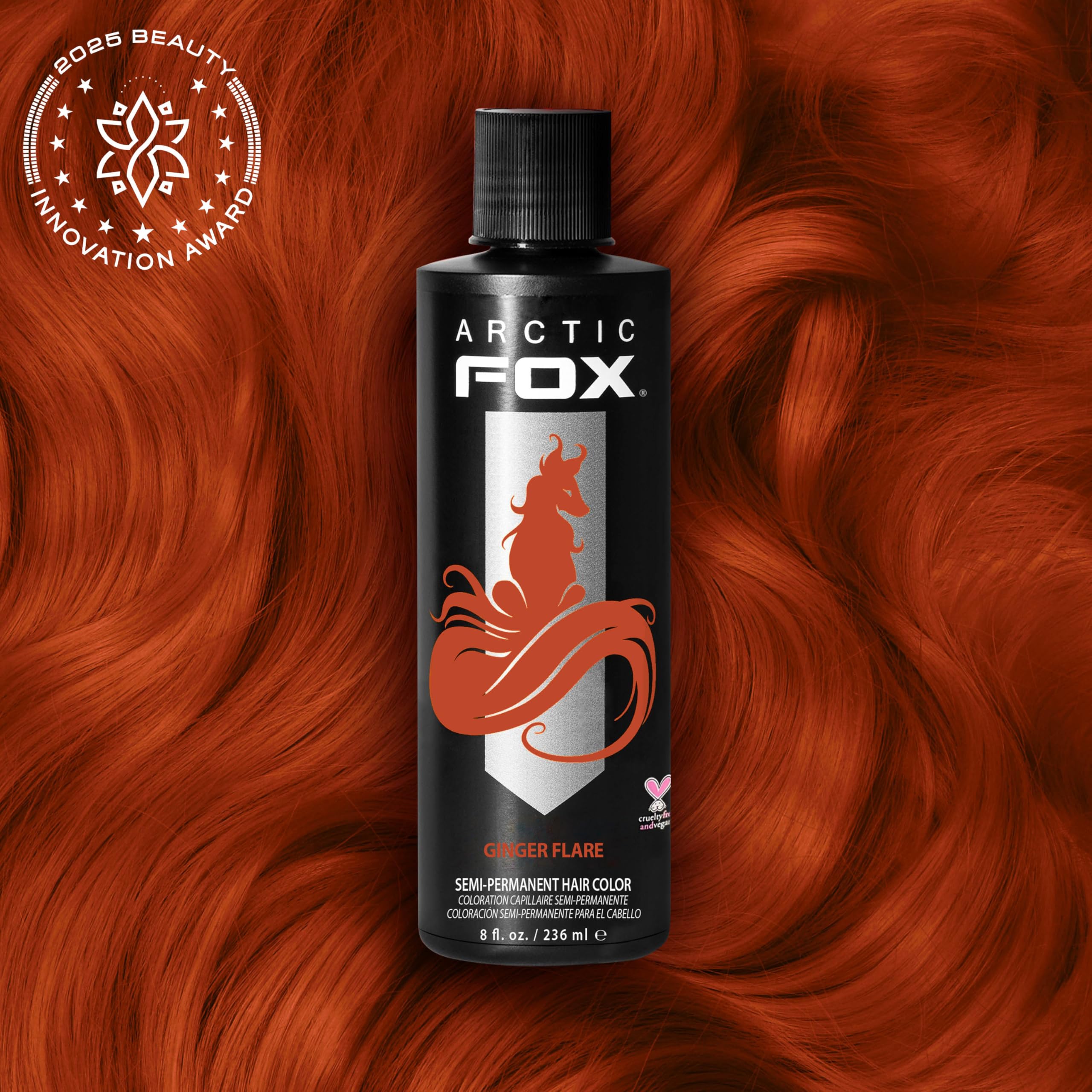 ARCTIC FOX Orange Gingembre Flare : coloration qui s'applique facilement pour un rendu orangé soutenu.