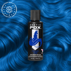 ARCTIC FOX Poseidon – application-cheveux: teinte bleu uniforme lors de l'application.