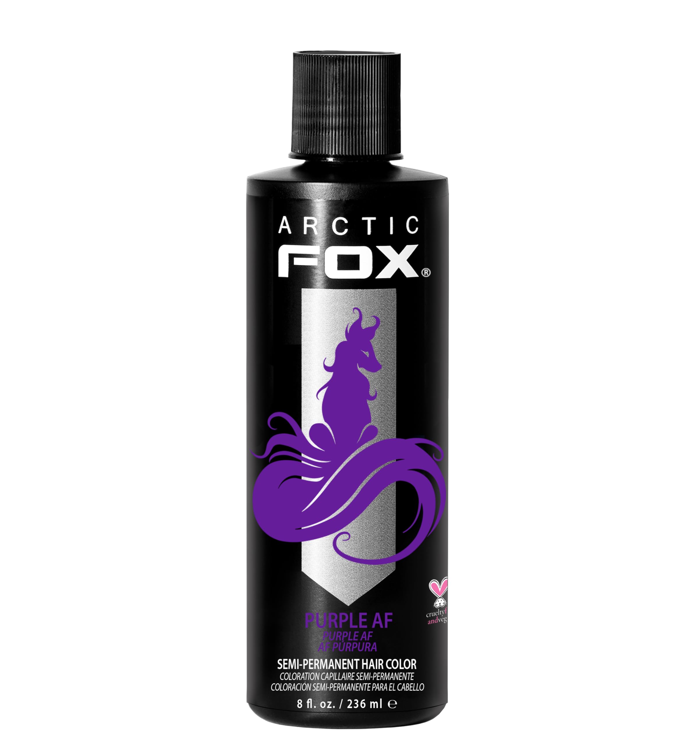 ARCTIC FOX Purple AF: bouteille violet prête à révéler une teinte vibrante.