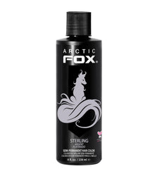 ARCTIC FOX Sterling : bouteille couleur vegan prête à l’emploi pour une teinte pastel argentée.
