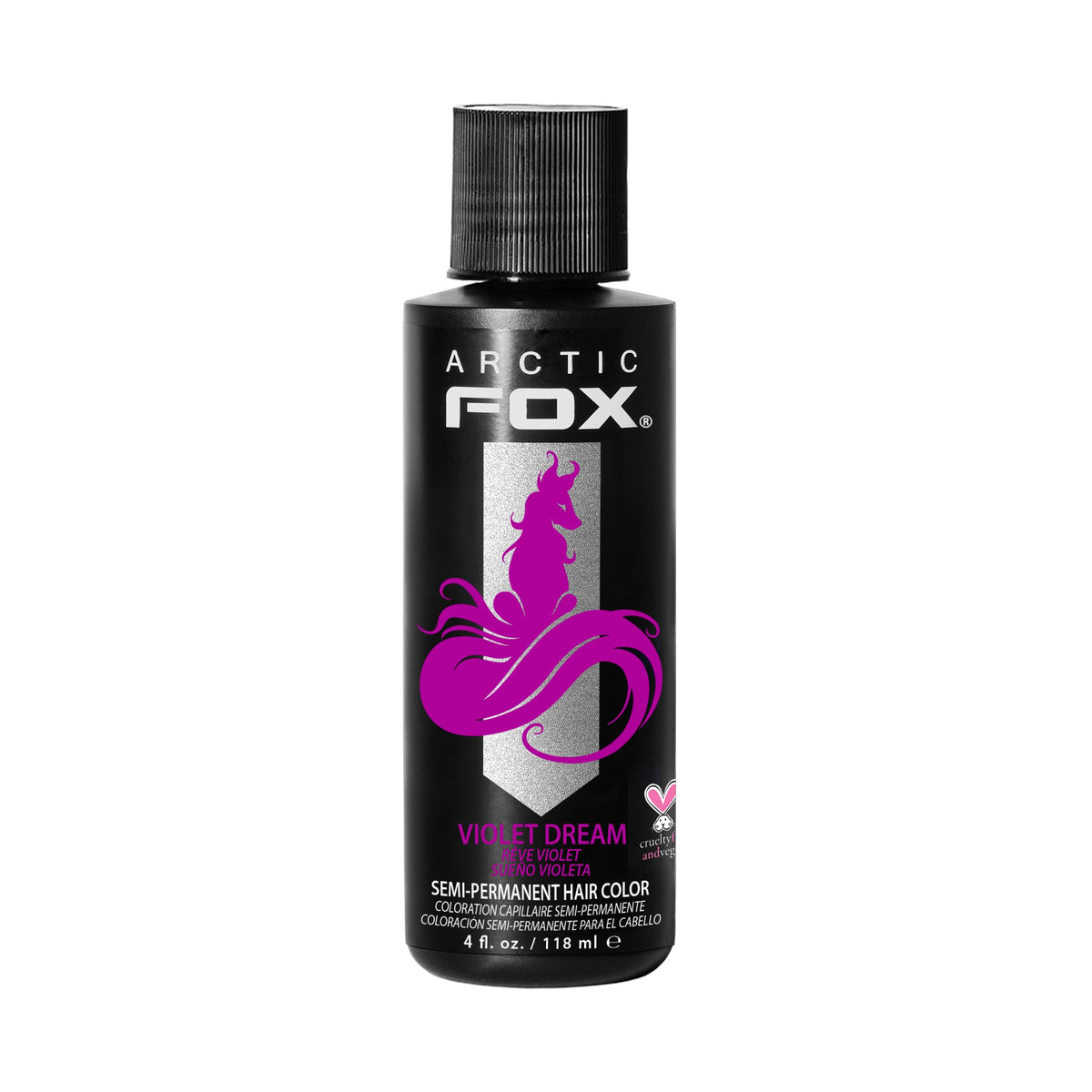 ARCTIC FOX Violet Dream – bouteille de teinture véganne prête à sublimer vos mèches.