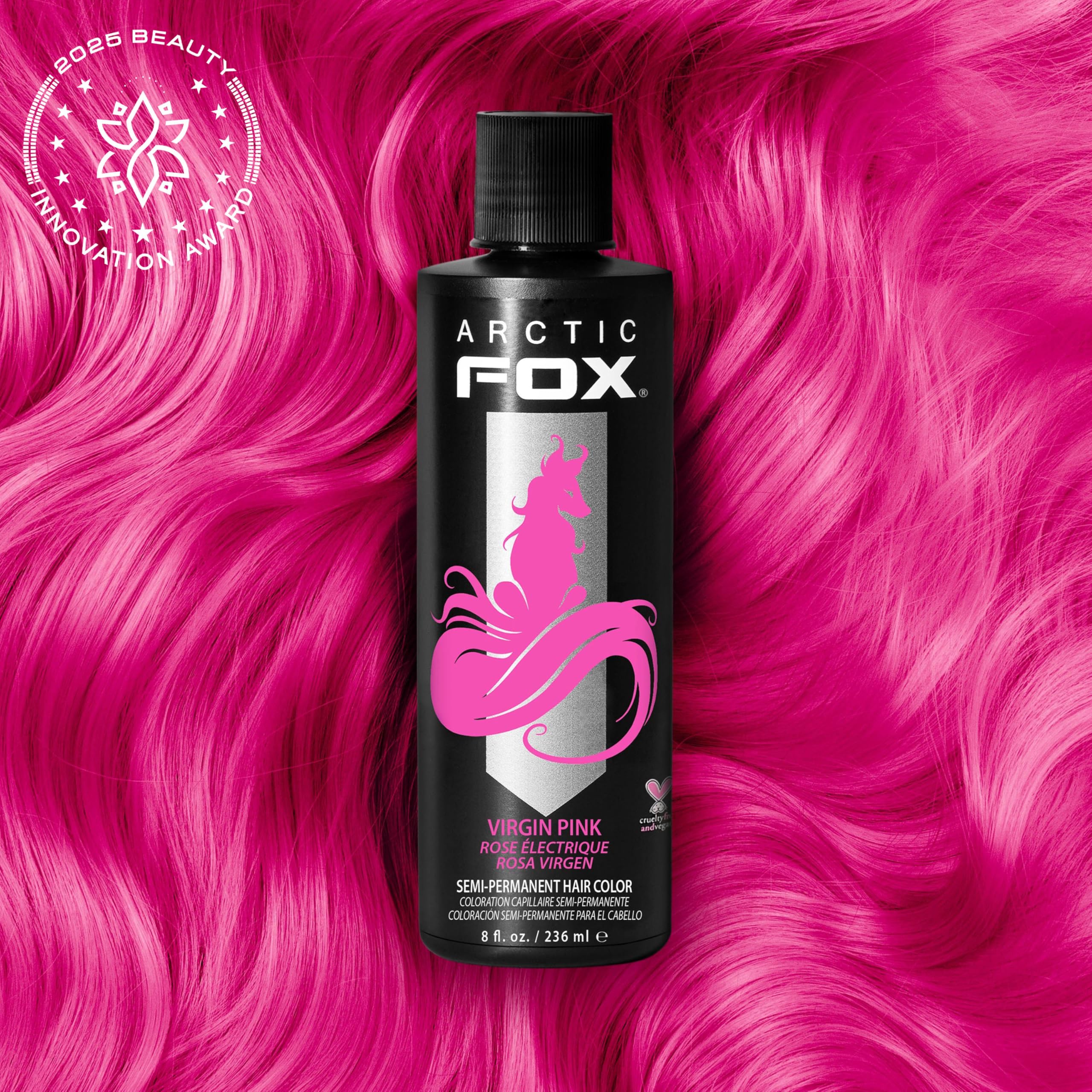 ARCTIC FOX Virgin Pink crème-coloration, application facile pour un rendu homogène.