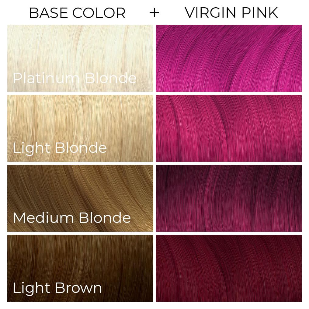 ARCTIC FOX Virgin Pink résultat-coloration, couleur vibrante sur tous types de cheveux.