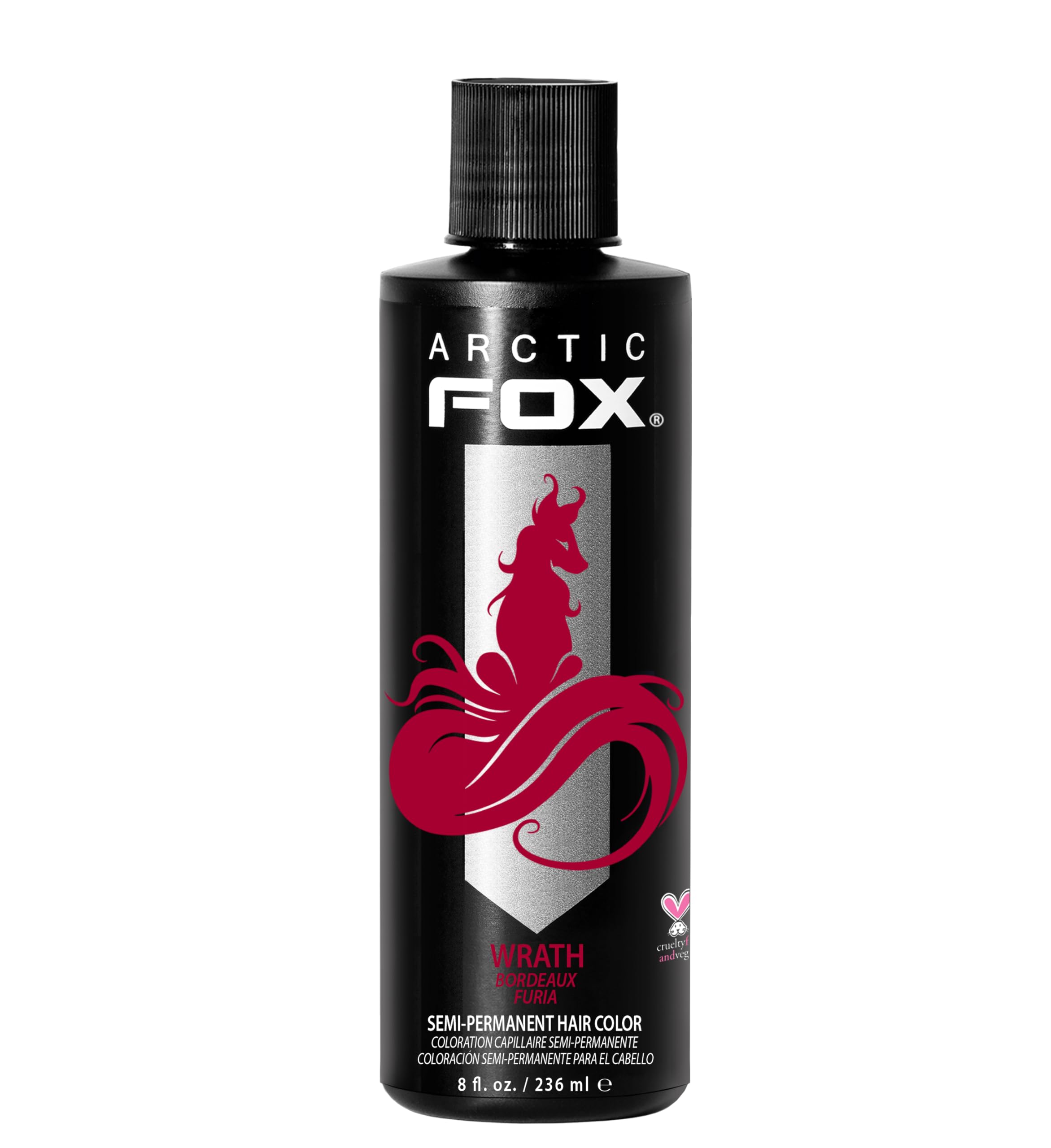 ARCTIC FOX Wrath: bouteille de coloration pour une teinte rouge vibrante et durable