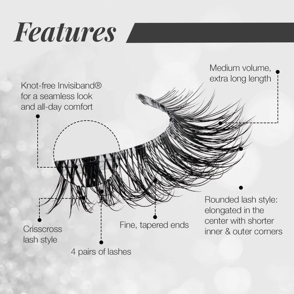 Ardell 3D Faux Mink 853 — bande invisible pour un port discret.