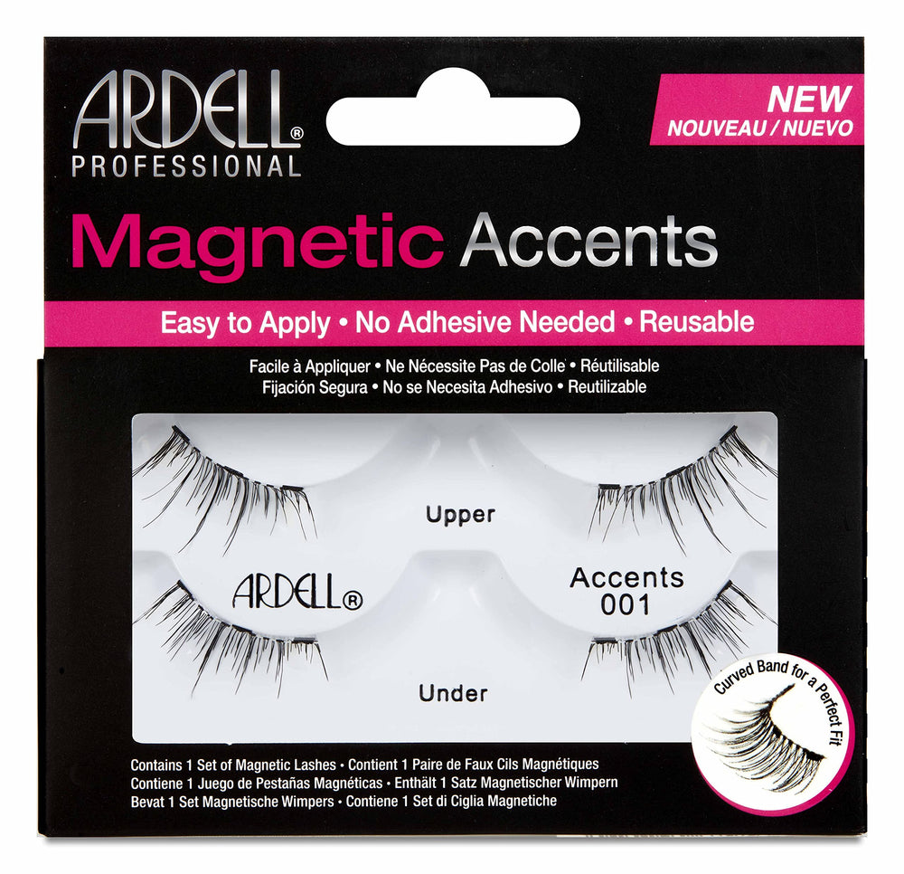 Ardell Accent Magnétique 001 – paire supérieure pour un regard défini et naturel.