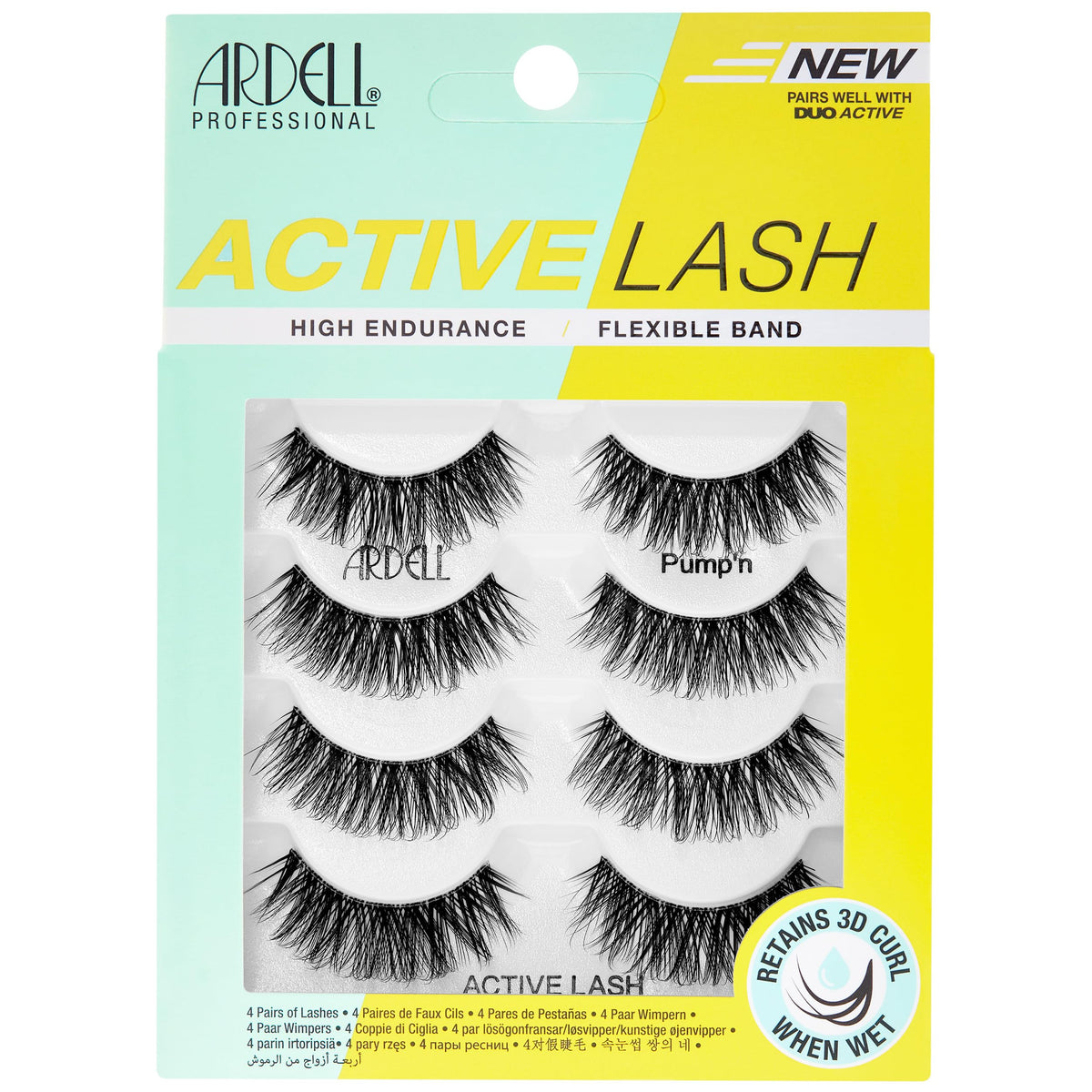 Ardell Active Lash Pump’n ensemble quatre paires pour un look rapide au quotidien