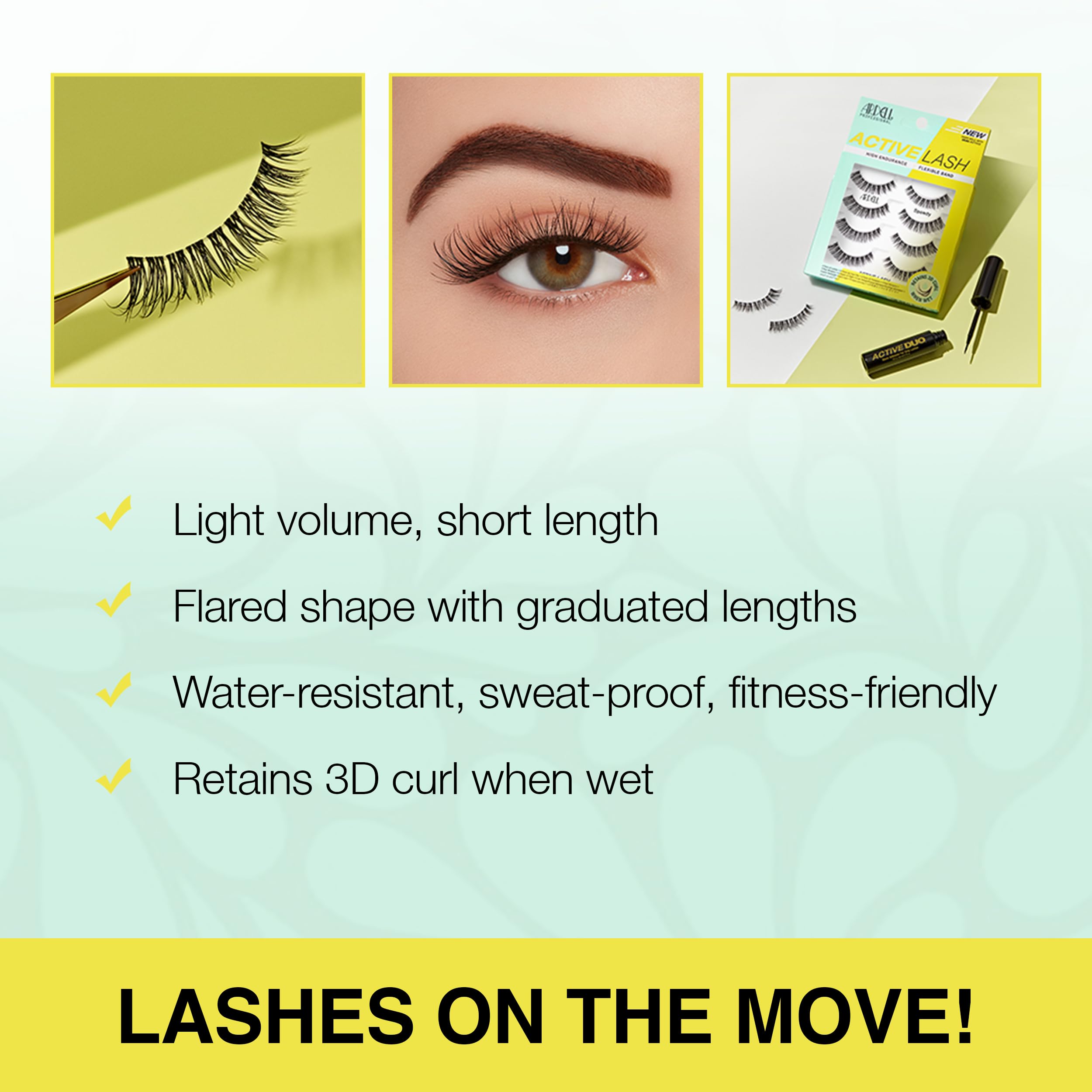 Ardell Active Lash Speedy – bande noire souple, application sans maquillage préalable