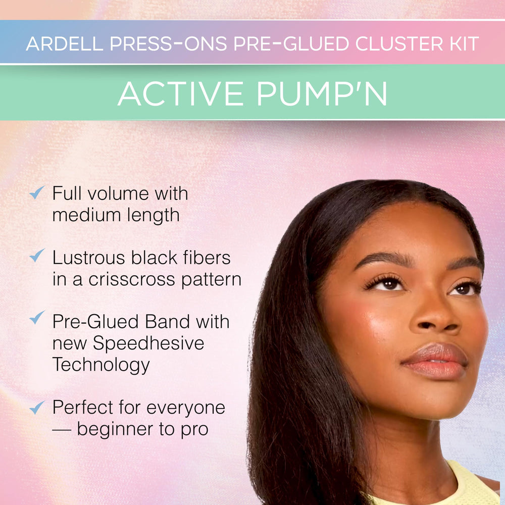 Ardell Active clusters sous-cils pré-collés Pump'n en 12 mm pour volume moyen