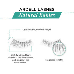 Longueur modérée des Ardell Babies pour un effet subtil.