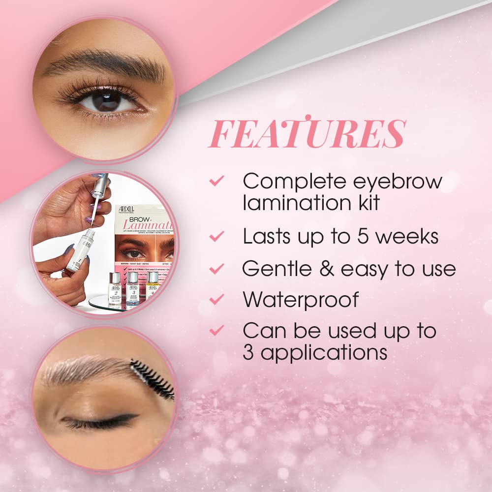 Ardell Brow Lamination Kit applied brows with lifted arches
