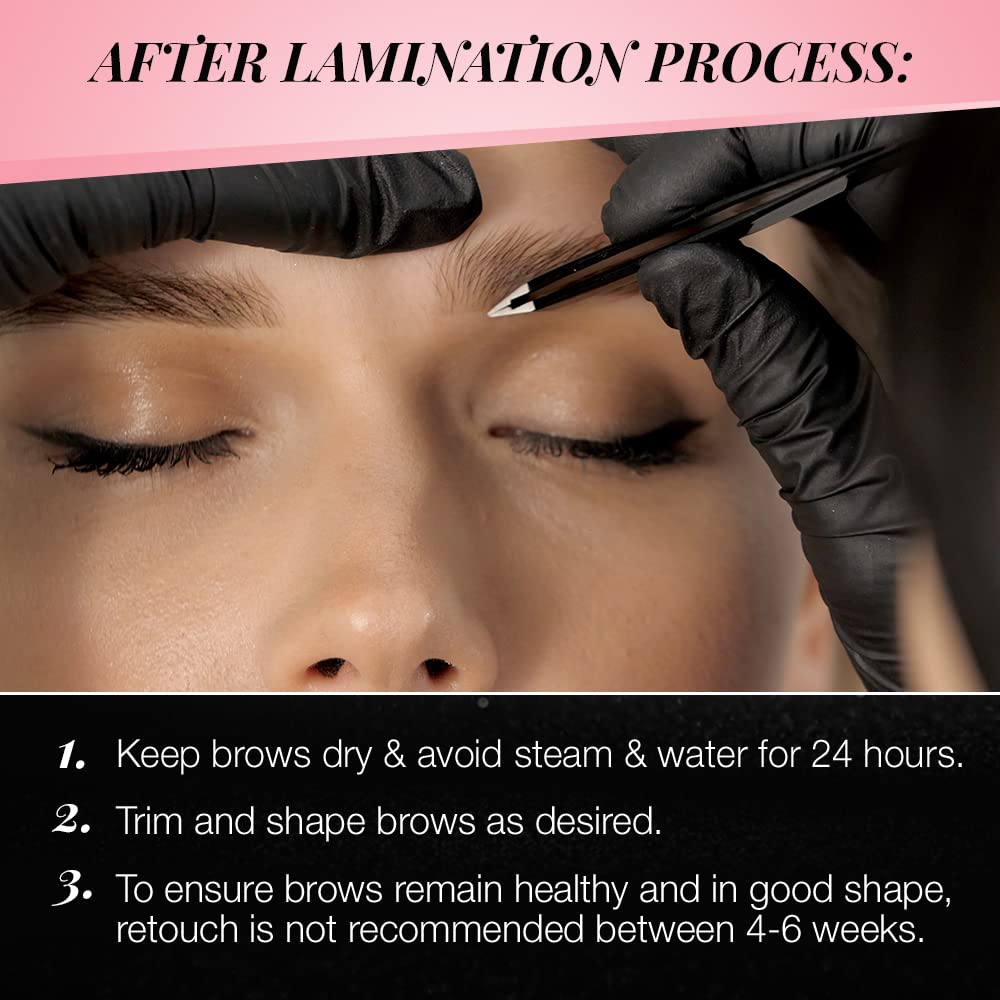 Ardell Brow Lamination Kit before after comparison shows enhanced definition