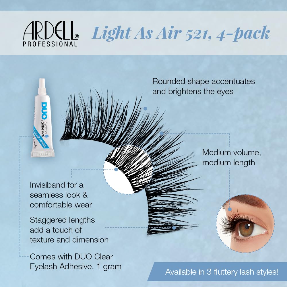 Ardell Cils 521 longueur moyenne pour un regard équilibré