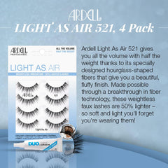 Ardell Cils 521 texture des fibres pour un rendu doux et naturel
