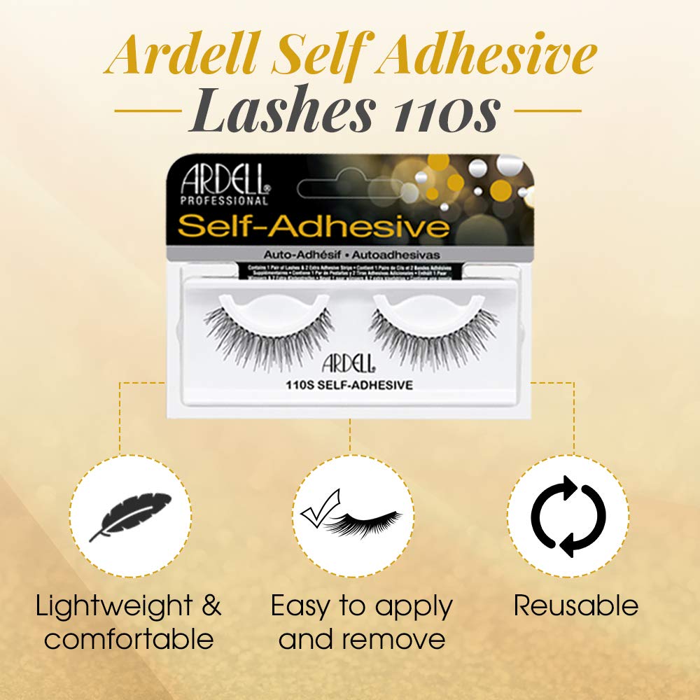 Ardell cils auto-adhésifs 110S : look naturel grâce à l’adhésif intégré facile.