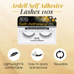 Ardell cils auto-adhésifs 110S : look naturel grâce à l’adhésif intégré facile.