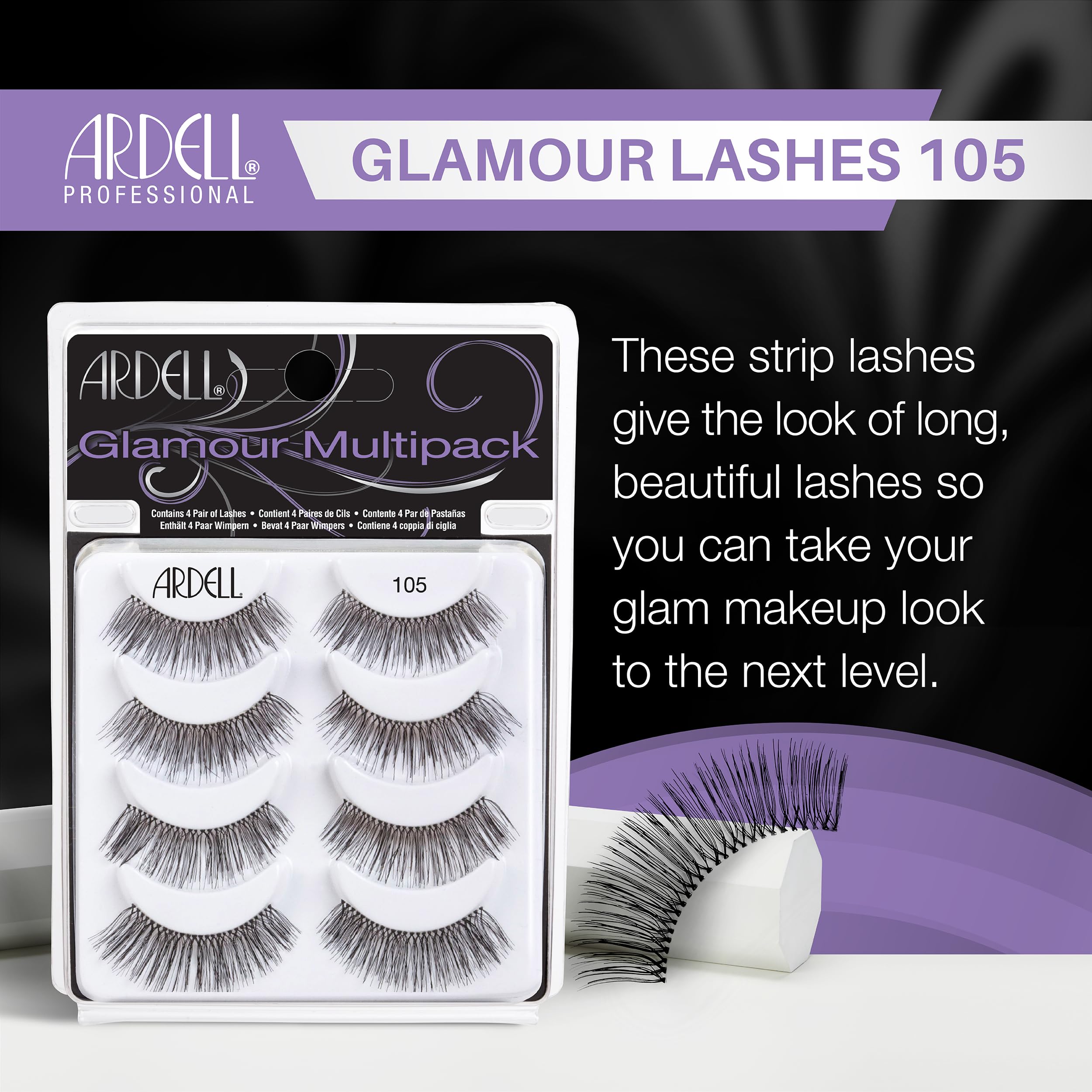 Ardell Cils Glamour Ensemble Quatre-Paires pour un regard naturel au quotidien.