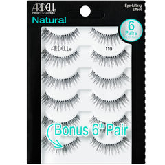 Ardell Cils Faux Naturels 110 Noir – emballage pratique avec 5 paires faciles à porter.
