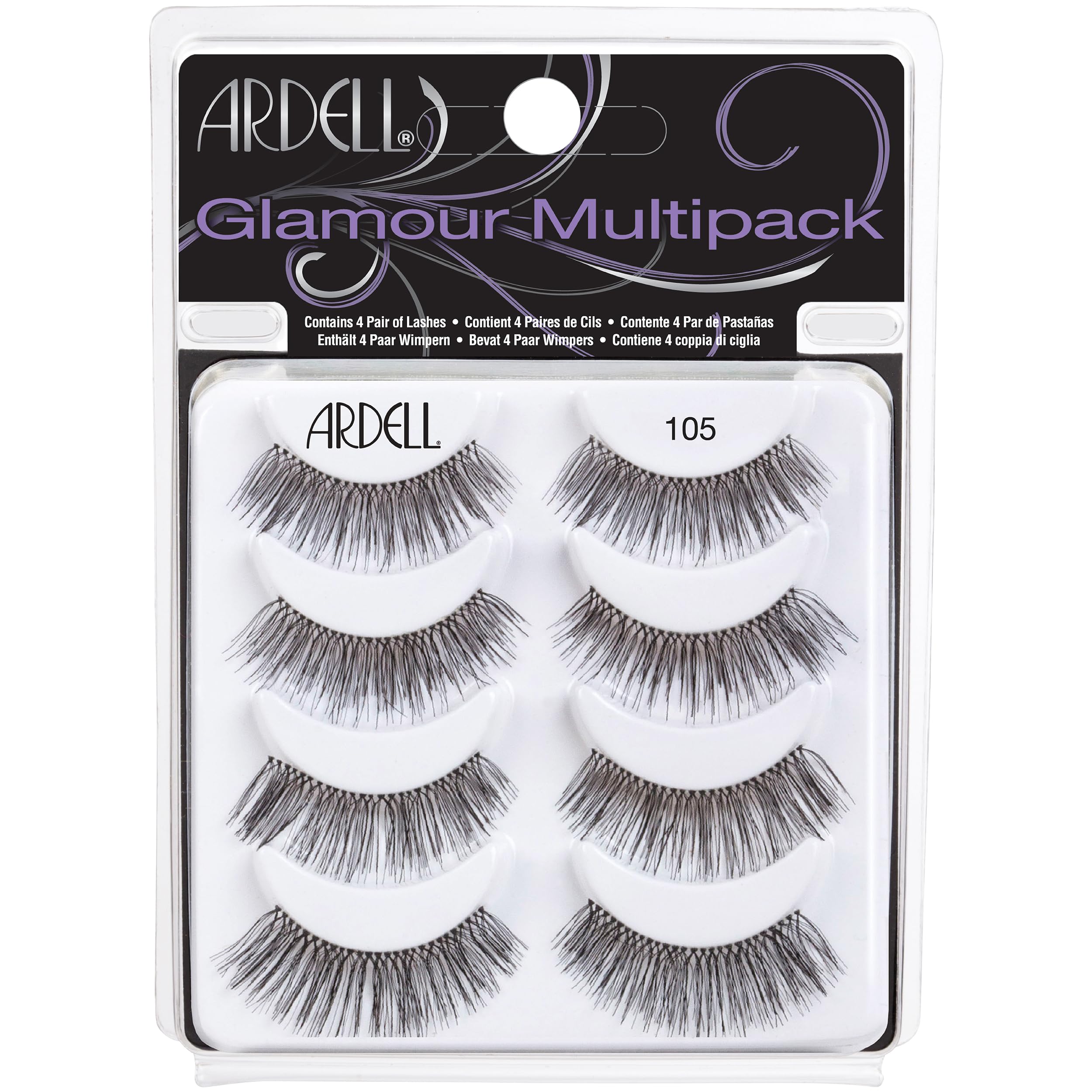 Ardell Cils Glamour Ensemble Quatre-Paires pour un regard naturel et glamour durable.