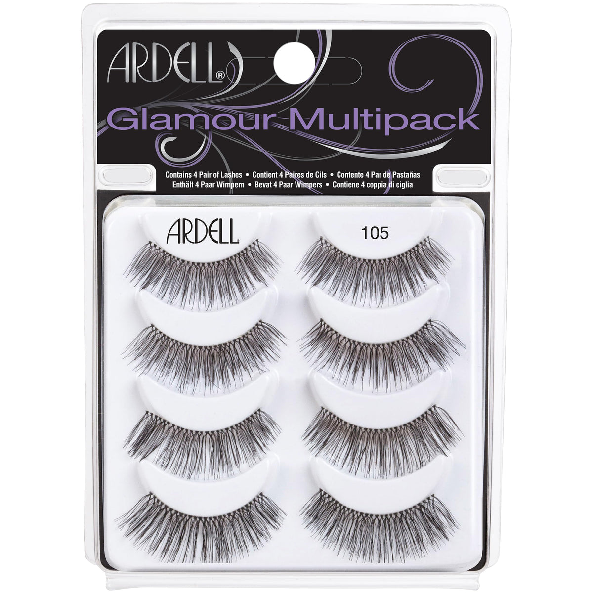 Ardell Cils Glamour Ensemble Quatre-Paires pour un regard naturel et glamour durable.