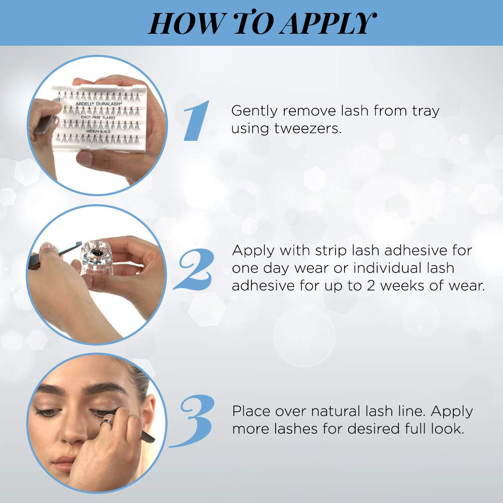 Application facile des cils Ardell individuels courts, fusion naturelle.