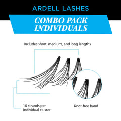 Ardell cils individuels Combo noir, application simple et précise.
