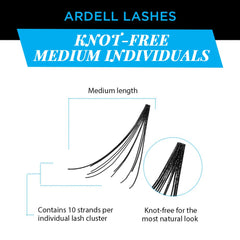 Ardell Cils Indivuels Medium Noir — band Invisiband sans nœud pour un fini discret.