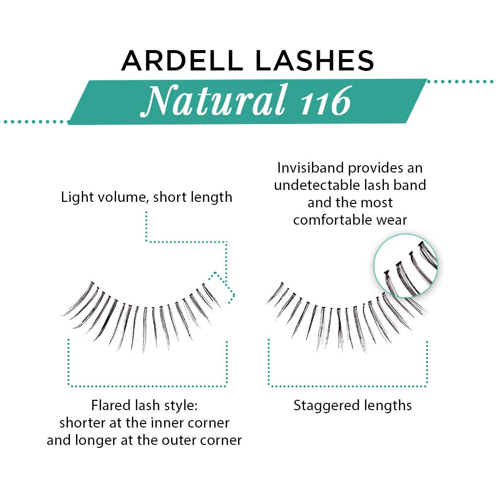 Ardell cils-naturels-116-application-simple-et-reutilisables, faciles à repositionner et à nettoyer.