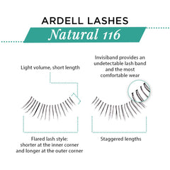 Ardell cils-naturels-116-application-simple-et-reutilisables, faciles à repositionner et à nettoyer.