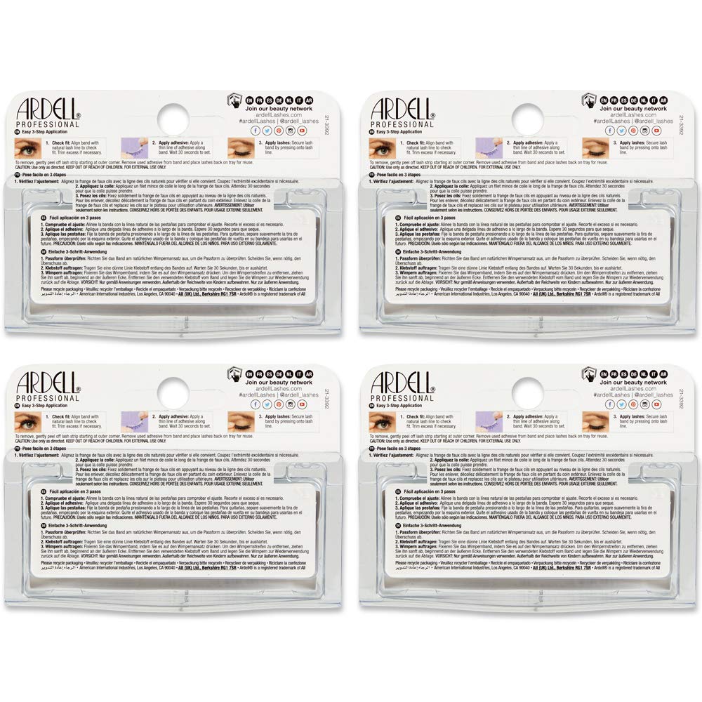 Ardell Cils Naturels 172, réutilisables après nettoyage délicat de la bande.