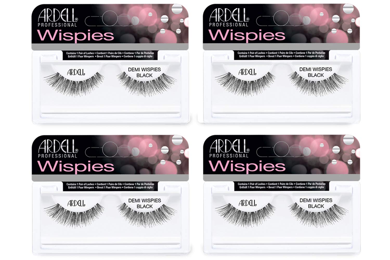 Ardell Demi Wispies noir avec bande invisible offrant un regard naturel et durable.