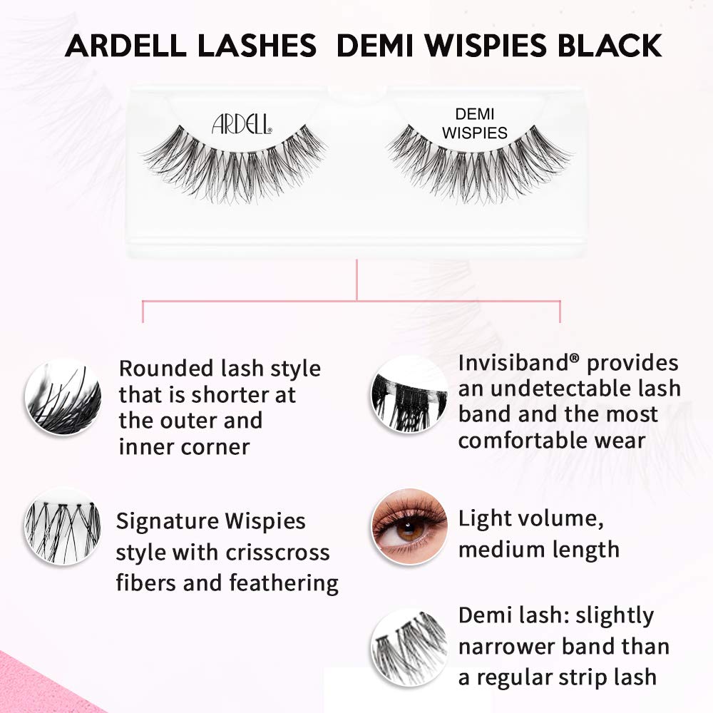 Ardell Demi Wispies regard naturel, demi-flare pour usage quotidien.