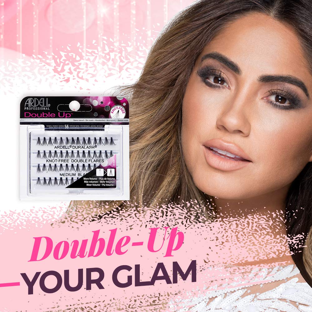 Ardell Double Up clusters sans noeud, volume soutenu en gros plan