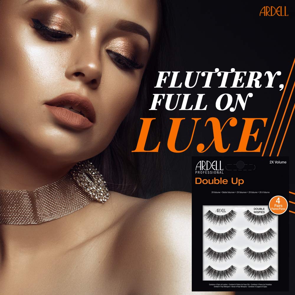 Ardell Double Up Wispies – bandes de cils offrant un volume intense pour un regard marqué.