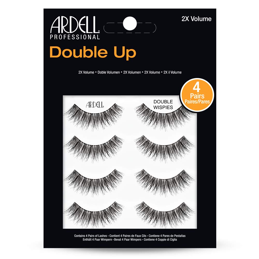 Ardell Double Up Wispies – boîte prête à l’emploi avec cils dramatiques et réutilisables.