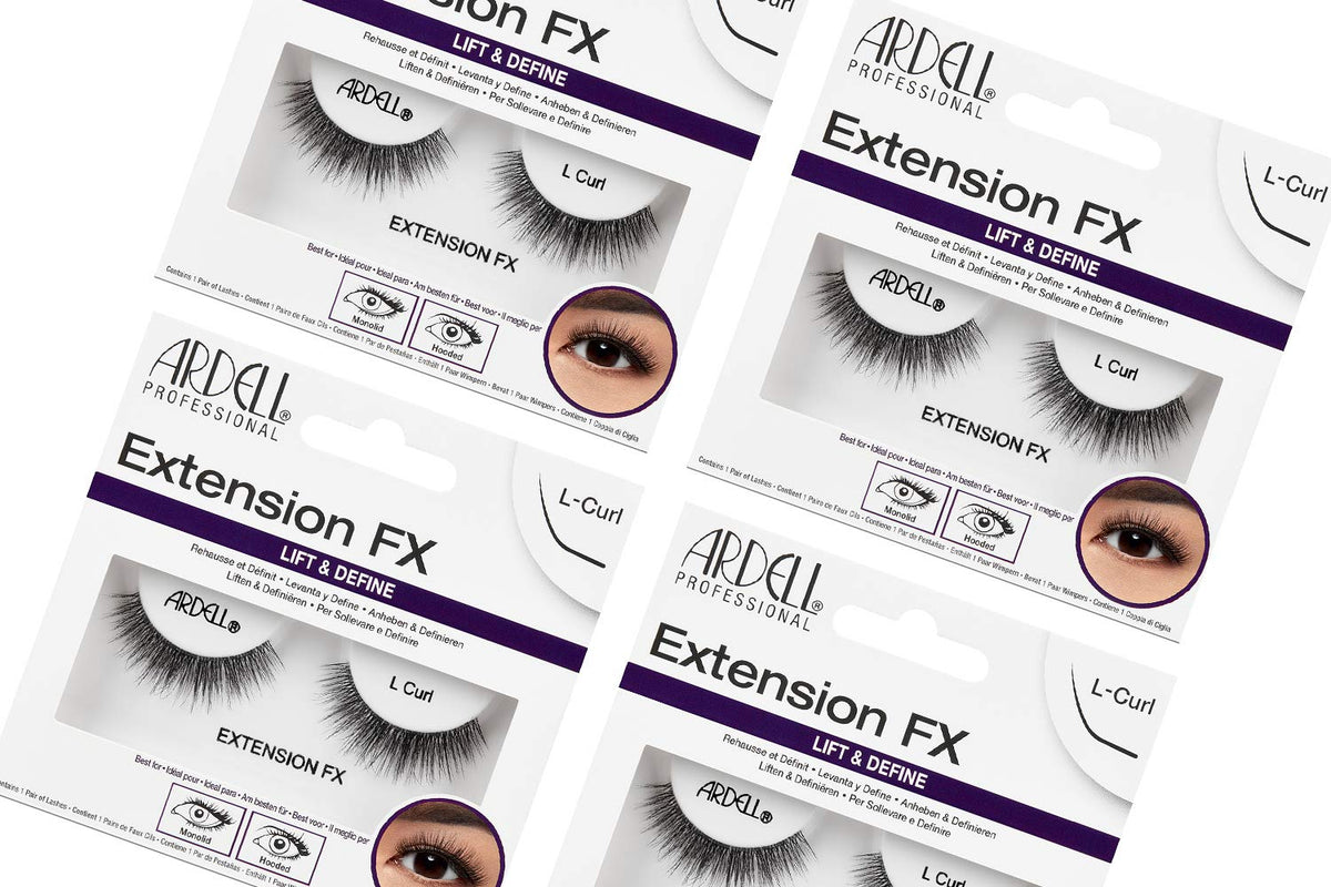 Ardell Extension FX L Curl: regard lifté et défini idéal pour paupières tombantes