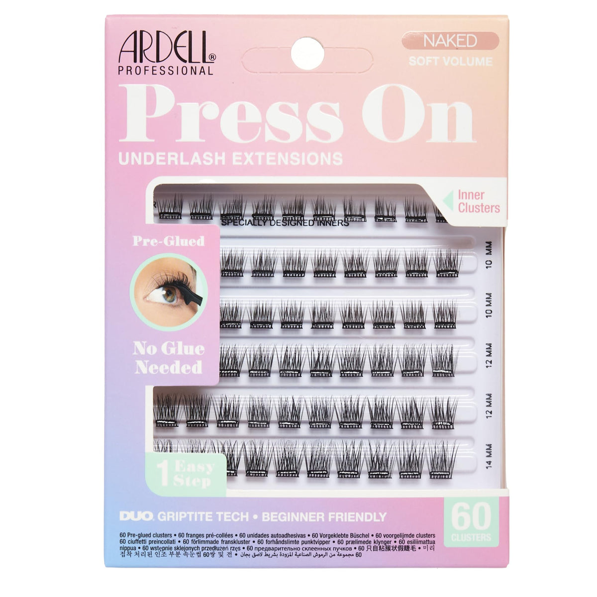 Cils Ardell sous-cils précollés pour un look naturel sans bandes visibles