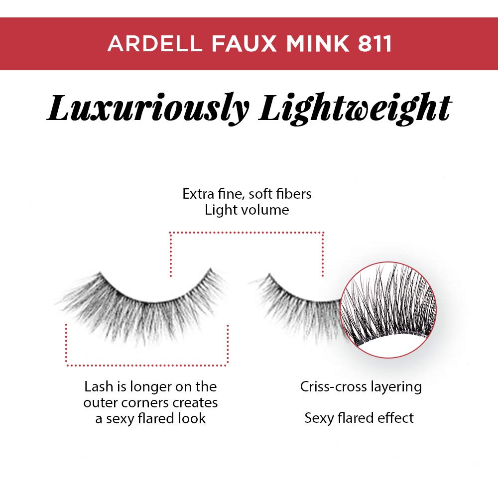 Ardell Faux Mink 811 lashes ready for quick daily enhancements.