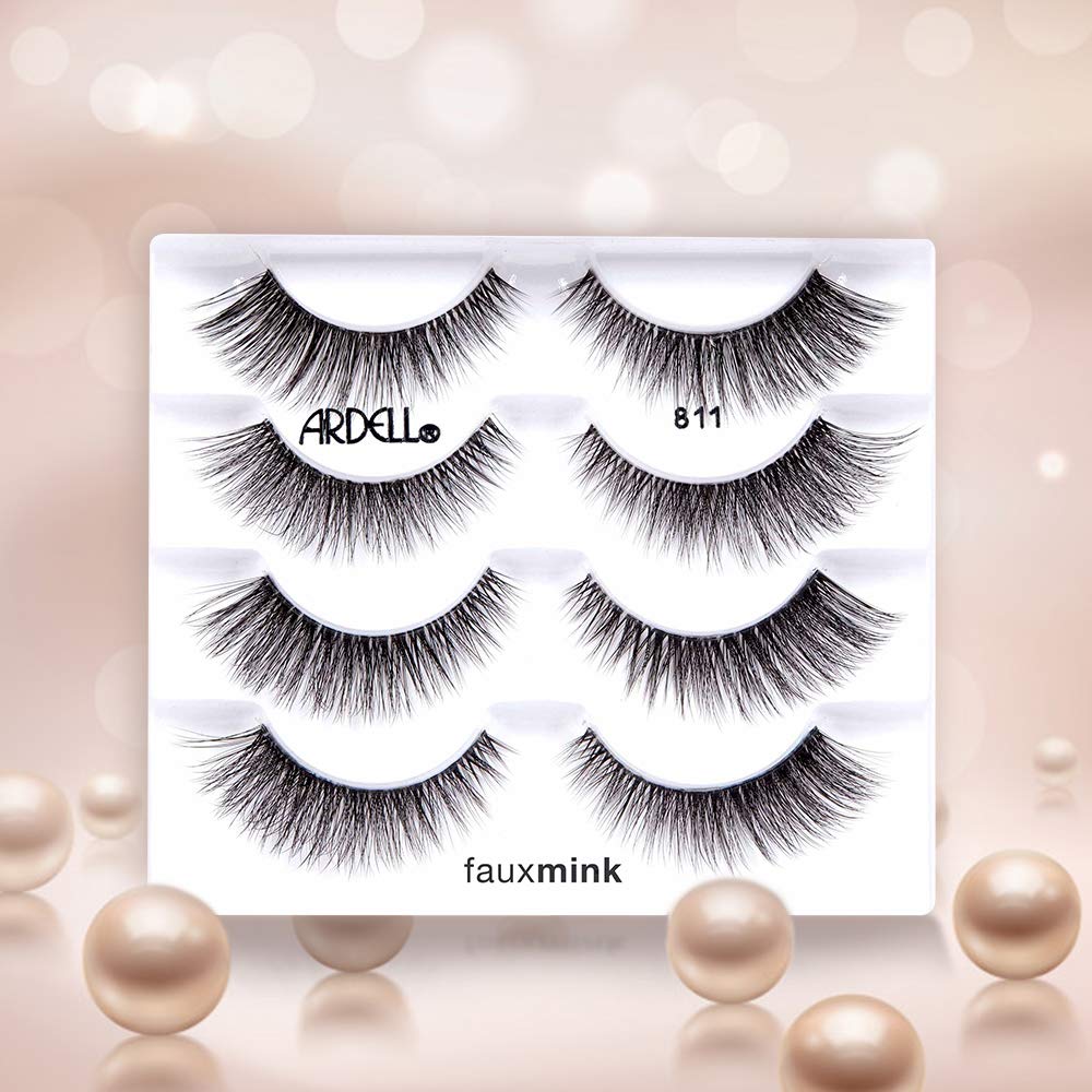 Ardell Faux Mink 811 lashes natural wispy finish for everyday wear.