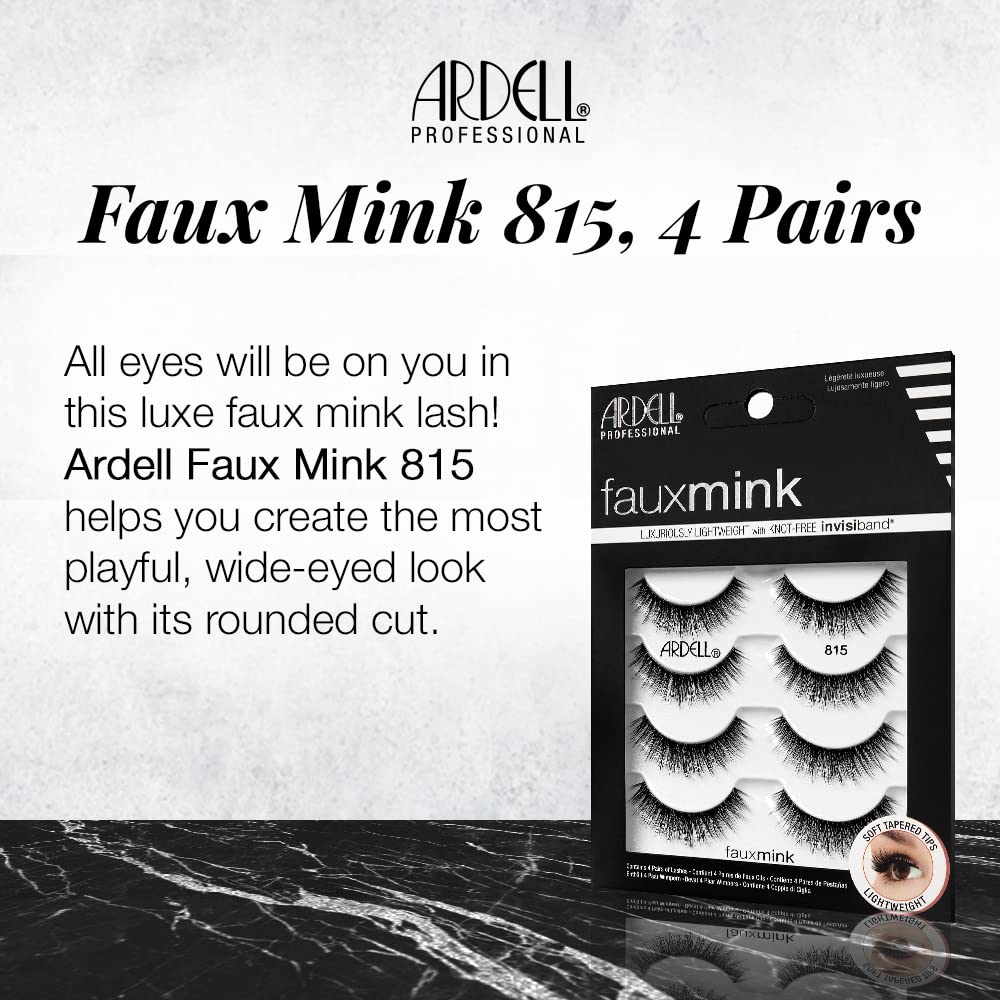 Ardell Faux Mink 815 – fibres ultra douces pour un porté léger et confortable.