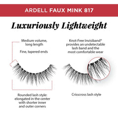 Ardell Faux Mink 817: bande invisible pour un port léger et discret.