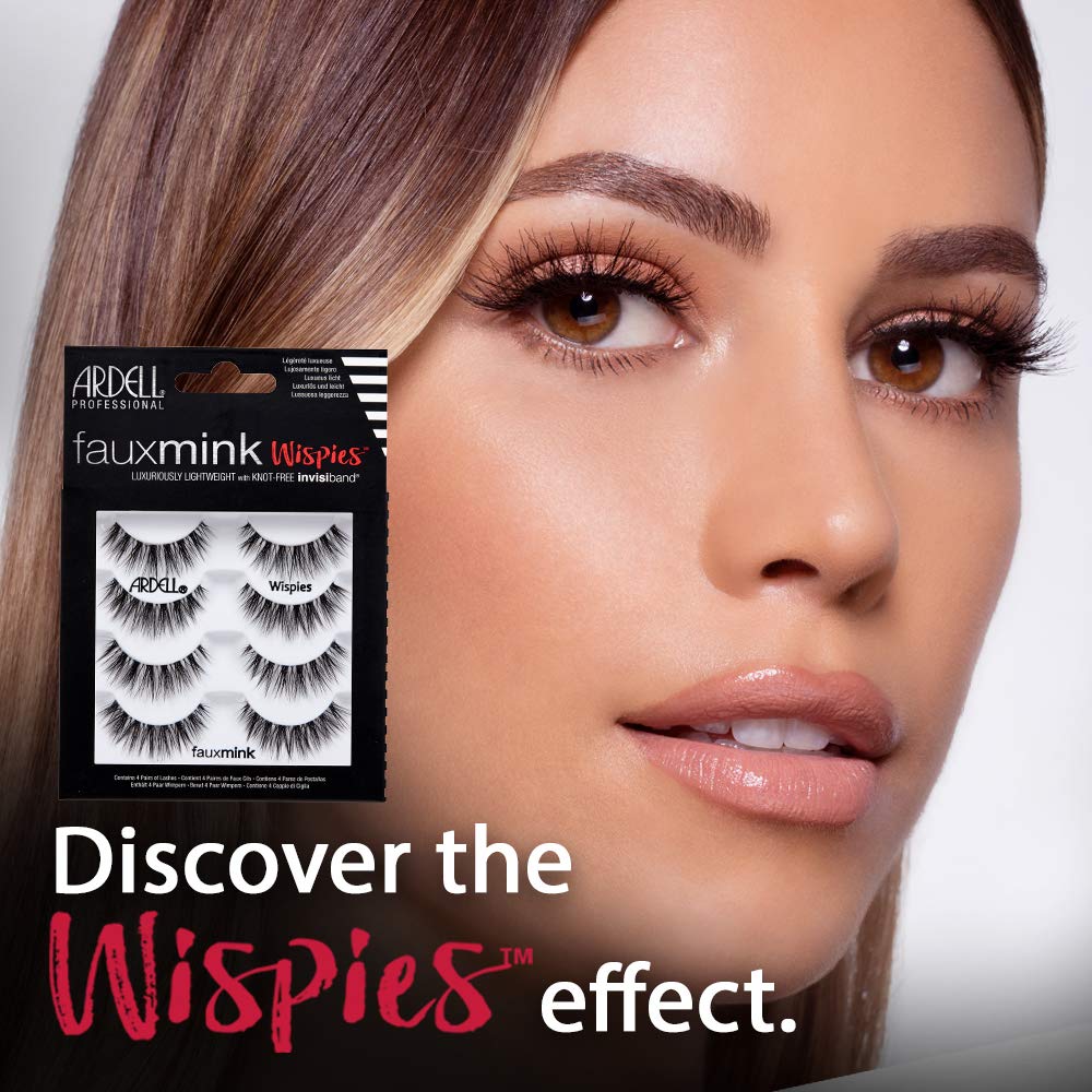 Ardell Faux Mink Wispies bande Invisiband sans noeud pour fini discret