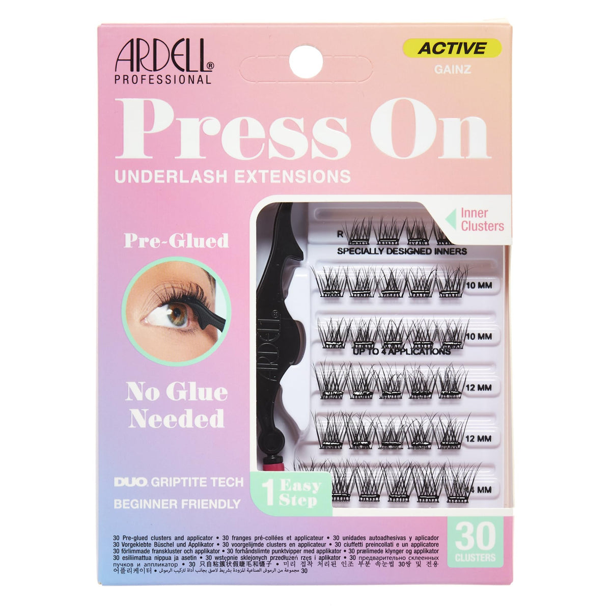 Ardell Gainz clusters underlash précollés pour une pose rapide et naturelle.