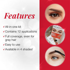 Ardell Kit teinture sourcils plateau et spatule réutilisables pour mélanges